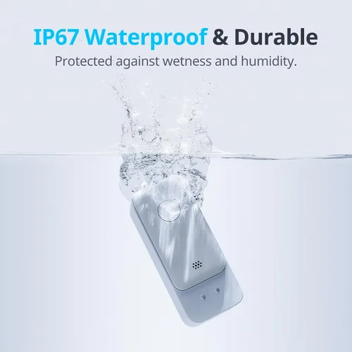 Miniatura 8 de SwitchBot Sensor de agua WiFi, detector inteligente de fugas de agua, alertas ajustables de 100 dB y alertas de aplicaciones, impermeable IP67
