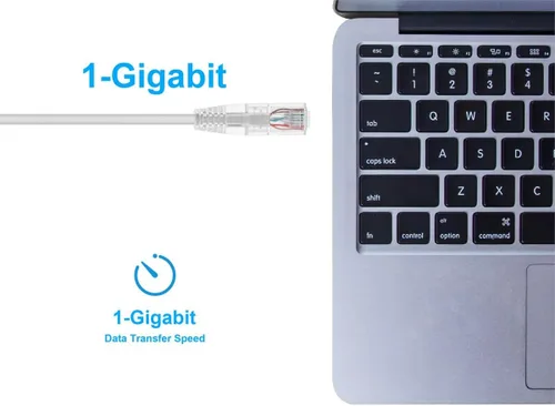 Miniatura 5 de Monoprice Cable de conexión Ethernet Cat6 de 7 pies, nivel de componente, blanco, UTP 28AWG 550 MHz, cable de cobre puro desnudo, sin enganches