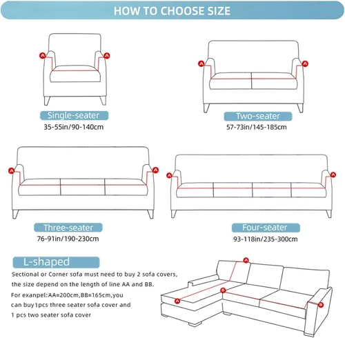 Miniatura 6 de MBROS Funda para sofá de 3 plazas, 1 pieza, elástica, lavable, antideslizante, protector de muebles con parte inferior elástica para sala de estar
