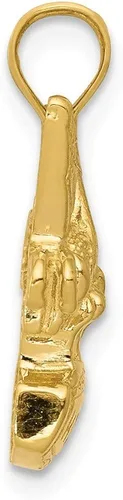 Miniatura 2 de Colgante de oro amarillo macizo de 14 quilates, 3 dimensiones, diseño de abeja, 0.827in x 0.512in
