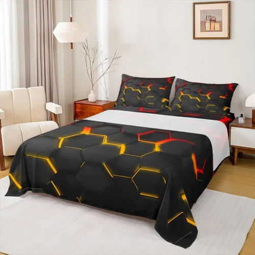 Miniatura 25 de Manfei Juego de sábanas de baloncesto para niños, tamaño individual, juego de ropa de cama temática deportiva para decoración de habitación de niños