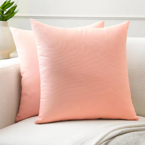Miniatura 74 de Encasa XO Juego de 2 fundas de almohada de 12 x 12 pulgadas, color beige, sin rellenos, fundas de almohada de algodón para sala de estar, cama