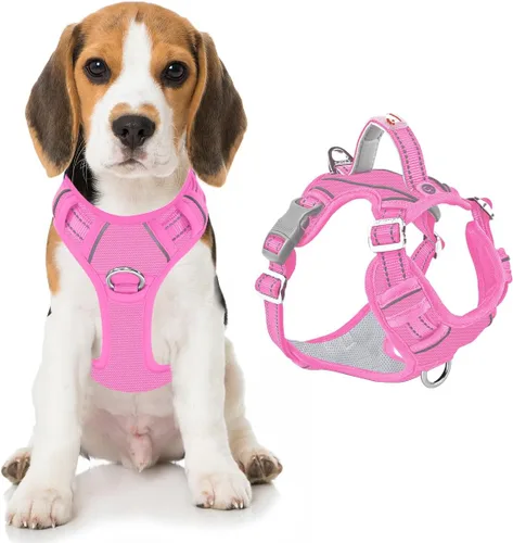 Miniatura 50 de BARKBAY Arnés para perro sin tirones con bolsillo para etiqueta de identificación, resistente, reflectante, fácil control para perros grandes