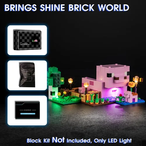Miniatura 6 de Vaodest Luz LED para Lego 21268 The Baby Pig House Blocks Modelo, diseño y configuración compatible con el modelo 21268