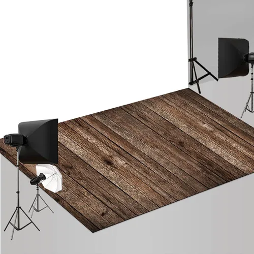 MEHOFOND Alfombrillas para fotografía de 5 x 4 pies, alfombrillas de goma marrón con superficie de algodón, telón de fondo de fotografía para recién