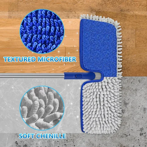 Miniatura 3 de Almohadillas reutilizables para mopa de polvo Enspoway, repuestos de felpilla de microfibra de doble cara para limpieza de azulejos de cocina