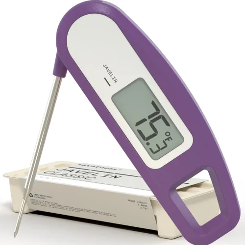 Lavatools Javelin® Termómetro digital ultrarrápido de 3 segundos para carne de lectura instantánea para parrilla y cocina, sonda de 2.75 pulgadas,