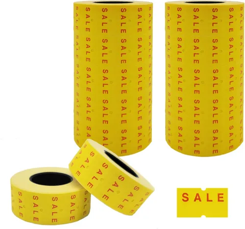 Miniatura 15 de Motex 1 línea en blanco - 10,000 etiquetas verdes en blanco para pistolas de precio y fecha, compatibles con MX-5500 y pistolas Perco de 1 línea