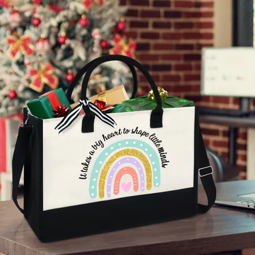 Miniatura 5 de Regalo para mujeres, mamá, profesora, regalos de cumpleaños para jefa, amiga, compañera de trabajo, bolsa de lona de 13 onzas con cremallera