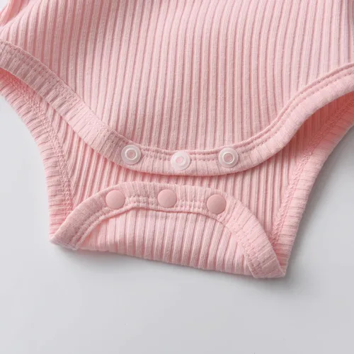 Miniatura 4 de Conjunto de ropa de bebé niña de manga larga con volantes y pantalones con diadema