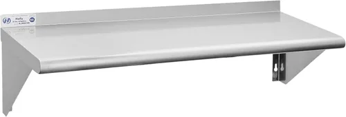 Hally Estante de acero inoxidable de 14 x 36 pulgadas, 300 libras, estantería flotante comercial de montaje en pared para restaurante, cocina, hogar