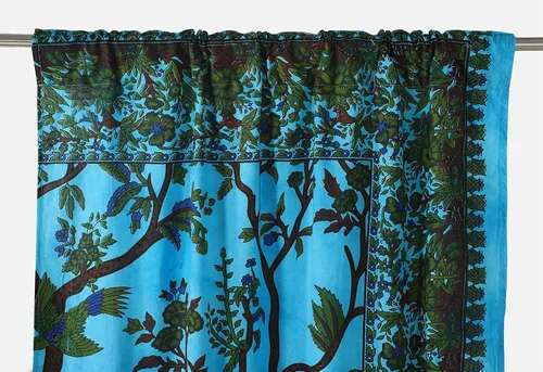 Miniatura 6 de Popular Handicrafts Paneles de Cortina Mandala Tie Dye del Hermoso Árbol de la Vida Hippie Bohemio Indio Turquesa