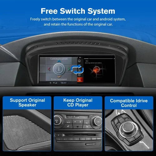 Miniatura 6 de Pantalla de radio de coche Linux de 8.8 pulgadas para BMW Serie 3/5 E60 E61 E63 E64 E90 E91 E92 CCC (2004-2008) CarPlay Android Auto Display Mirror