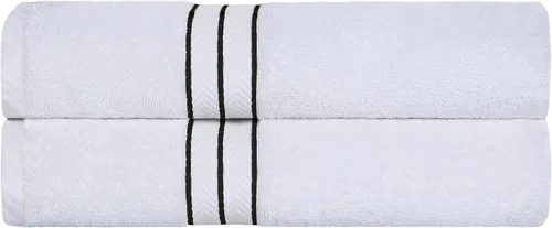 Miniatura 56 de Juego de toallas de baño de algodón turco ultra suave de Superior, juego de 2 piezas, toallas para la ducha, baño, artículos esenciales para el Latte