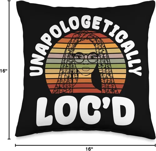 Miniatura 4 de Locs Afro Dreadlocks Love Beauty Hair Loc'd Up Afro Hair - Almohada negra de niña africana americana, 16 x 16 pulgadas, multicolor