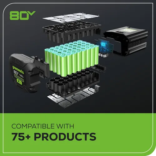 Miniatura 14 de Cortacésped inalámbrico Greenworks de 80 V, 21 pulgadas sin escobillas (compatible con 75+ herramientas), incluye (2) baterías de 2.0 Ah y cargador