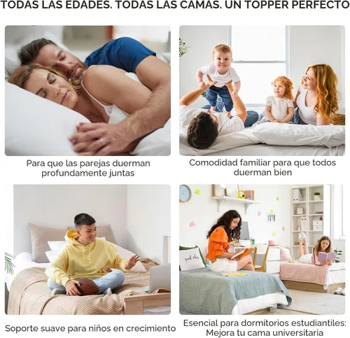 Miniatura 7 de OLANLY Cubrecolchón King – Viscosa hecha de bambú, refrescante, suave, para aliviar el dolor de espalda, relleno alternativo de plumón de felpa