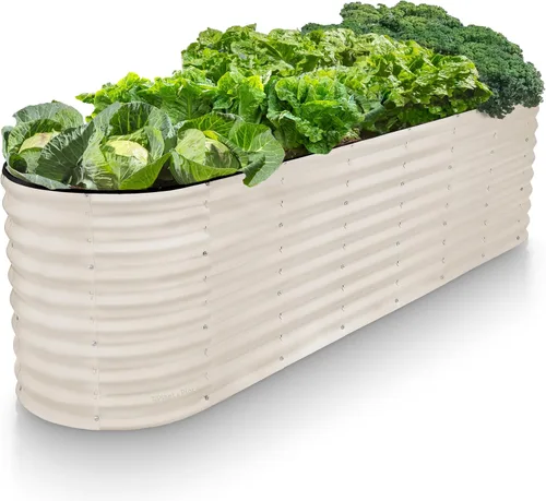 Miniatura 13 de Plant & Plot Camas de jardín elevadas galvanizadas para exteriores/ 8 x 2 × 1 pie Plantador elevado Camas elevadas para jardinería, verduras
