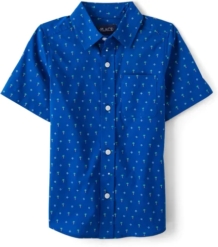 Miniatura 6 de The Children's Place - Camisa de manga corta con botones para niños grandes