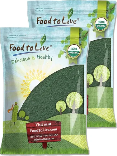 Miniatura 9 de Food to Live - Polvo orgánico de clorella, 2 libras, sin OMG, Kosher, algas verdes crudas, superalimento vegano, a granel, proteína verde vegana