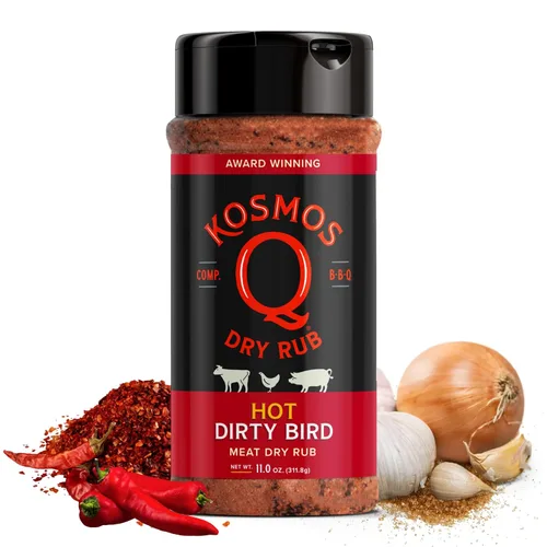 Miniatura 21 de Kosmos Q Funda de vaca Hot BBQ Rub, regalo del día del padre, condimento picante de bistec y pechuga con chile, ajo, cebolla, pimentón y humo