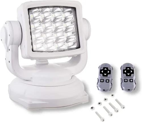 Miniatura 12 de Lightronic Foco LED para todo terreno, control remoto inalámbrico, 6000 K blanco frío de largo alcance para camiones y barcos, resistente a