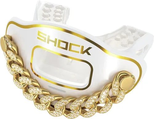 Miniatura 17 de Shock Doctor Protector de labios, protector bucal para adultos y jóvenes con correa, boquilla de fútbol transpirable de apertura ancha para jóvenes
