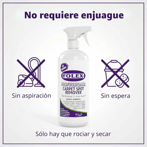 Miniatura 3 de FOLEX Spray limpiador profesional de alfombras de 34 onzas, limpiador de manchas para alfombras y tapicería, removedor de manchas para mascotas