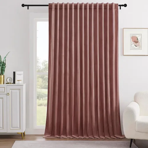 Miniatura 19 de Timeper Cortinas opacas de terciopelo negro de 42 pulgadas de ancho x 84 pulgadas de largo, cortinas opacas para dormitorio, sala de estar, cortinas