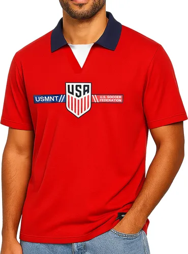 Miniatura 23 de Icon Sports Camiseta oficial del Día del Juego de la Federación de Fútbol de Estados Unidos, unisex para adultos Destacar Rojo