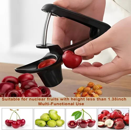 Miniatura 2 de Herramienta para picar cerezas, herramienta de picadura de acero inoxidable resistente, herramienta portátil de semillas de cerezas con diseño