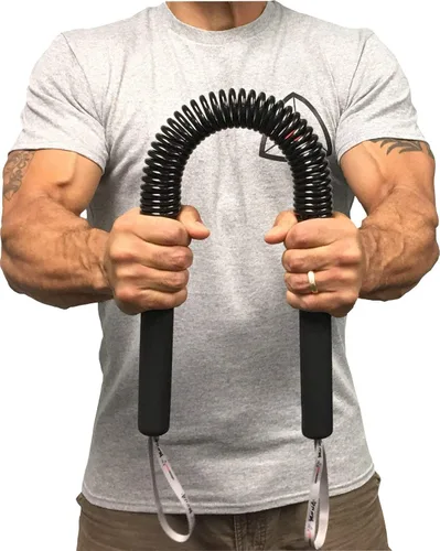 Miniatura 9 de Barra Power Twister de Python - Equipo de ejercicio para fortalecer la parte superior del cuerpo para pecho, hombro, antebrazo, bíceps y brazos por