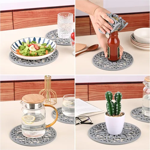 Miniatura 5 de Smitchraft - Salvamanteles de silicona para platos calientes, ollas y sartenes, almohadillas calientes multiusos, encimeras de cuarzo de cocina, E