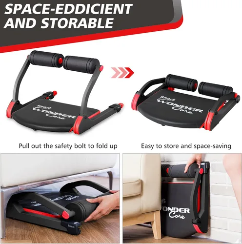 Miniatura 6 de Wonder Core Smart, Ab Machine, Ab Workout Equipment, Sit Up Machine & Exercise Equipment, Ab Crunch Machine for Stomach Workout, Ab Core Trainer Rojo