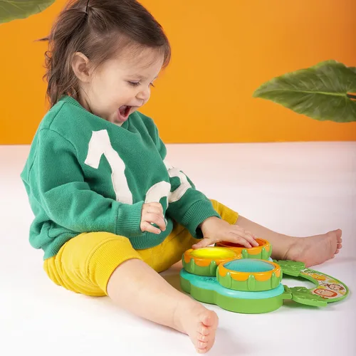 Miniatura 5 de Bright Starts Safari Beats - Tambor musical de juguete con luces, a partir de 3 meses, multicolor