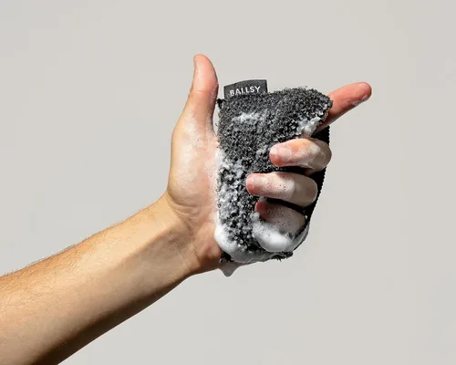 Miniatura 5 de Ballsy Práctica herramienta de ducha - Esponja para generar espuma extra, con diseño exfoliante suave