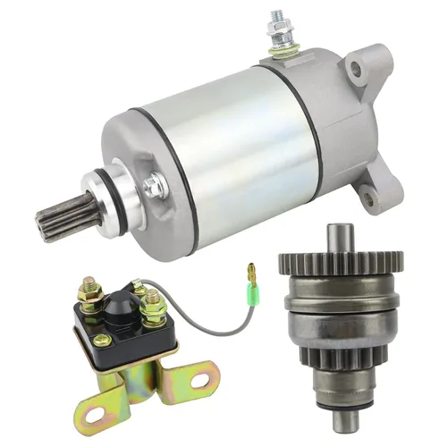 Motor de arranque con Bendix y relé para Polaris Sportsman 500 96-02, Scrambler 500 97-02, Magnum 325/425/500 95-02, Big Boss 500 6x6 98-02, Ranger