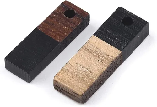 Miniatura 5 de Mega Pet Colgante de resina y madera de nogal para hacer joyas de bricolaje