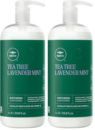 Miniatura 13 de Acondicionador hidratante de menta y lavanda de árbol de té, hidrata y calma, para cabello grueso y seco