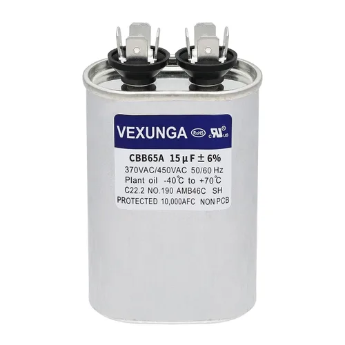 Miniatura 73 de VEXUNGA - 25/5 uF 25+5 MFD 370V o 440V Condensadores redondos de arranque dual 25 5 uF 370 440 Volt VAC CBB65 Condensadores para acondicionador