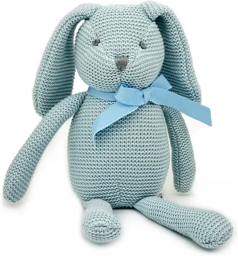 Miniatura 19 de FLUFFYFUN Juguetes orgánicos para bebés, conejito gris, conejo de peluche, 7.1 pulgadas