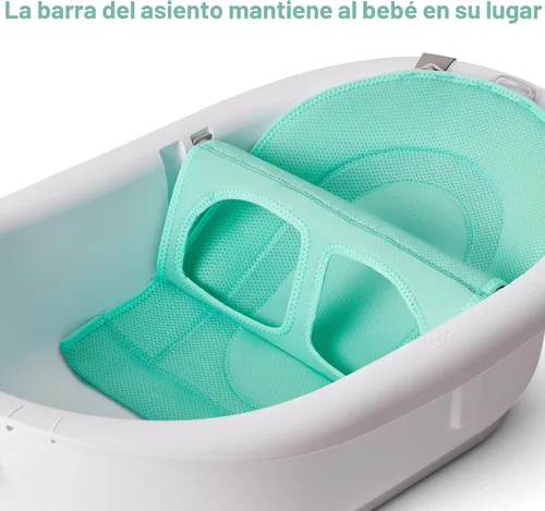 Miniatura 3 de Frida Baby Bañera de bebé 4 en 1 Grow-with-Me, bañera para recién nacidos a niños pequeños con asiento de baño extraíble y respaldo para soporte