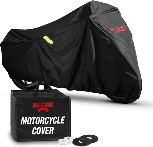 Miniatura 26 de Cubierta de protección para motocicleta de la marca Badass Motogear, con rayas reflectantes de seguridad nocturnas, escudos de calor, con badass
