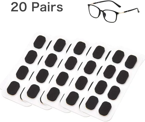 Miniatura 6 de 20 pares de almohadillas de nariz de espuma suave, autoadhesivas, antideslizantes, almohadillas de nariz para gafas (color de piel/0.059 in)