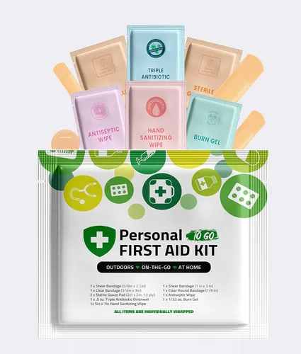 Miniatura 15 de Kit de primeros auxilios portátil de tamaño de viaje, perfecto para el hogar, oficina, automóvil, escuela, negocios, viajes, senderismo, universidad