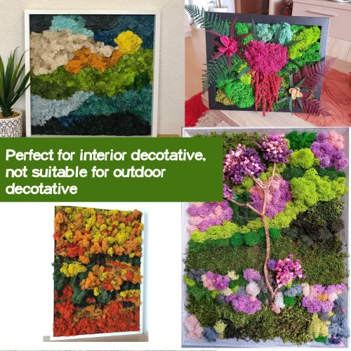 Miniatura 6 de Musgo preservado, musgo de 3.5 onzas para manualidades, decoración de musgo sintético, musgo verde natural para decoración de pared de floristería