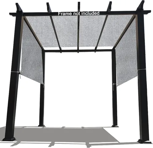 Miniatura 7 de Cubierta de sombra para pérgola – Toldo de repuesto para pérgola con paño de sombra transpirable para pérgola de 10 x 10 y 12 x 10 pies