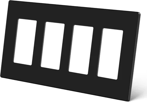 Miniatura 23 de CML - Placa de pared decorativa sin tornillos de 3 segmentos, paquete de 2 cubiertas para interruptores de luz, cubierta de receptáculo de toma