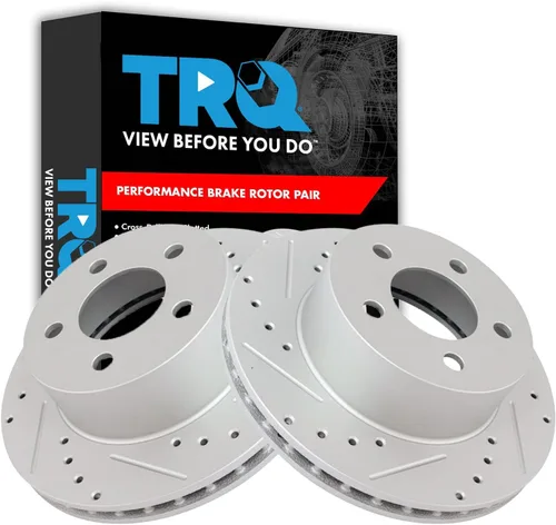 Miniatura 163 de TRQ Juego de rotores de freno de rendimiento trasero con revestimiento G premium compatible con Mazda 6 2014-2021