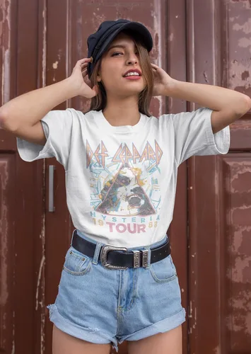 Miniatura 4 de Def Leppard 1980s Heavy Hair Metal Band Rock & Roll Hysteria '88 Camiseta para adultos